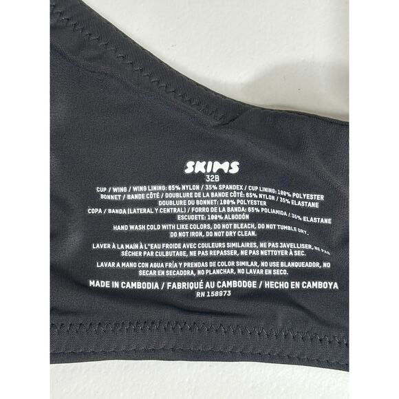SKIMS NWT Smoothing Intimates Full Coverage Lightly Lined Bra Onyx Black 32B - Picture 9 of 9